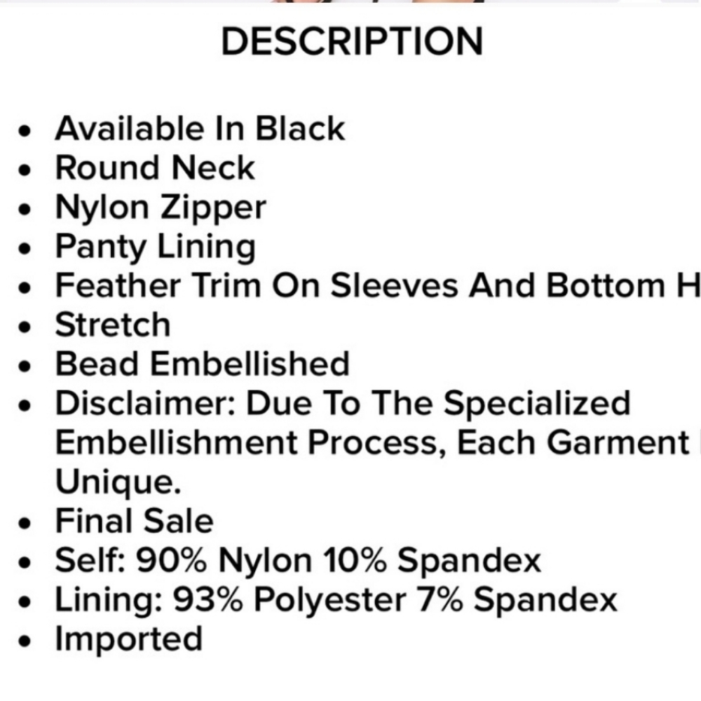 Fashion Nova Plus Size Feather Trim Beaded Sheer Mesh Dress - Picture 13 of 15